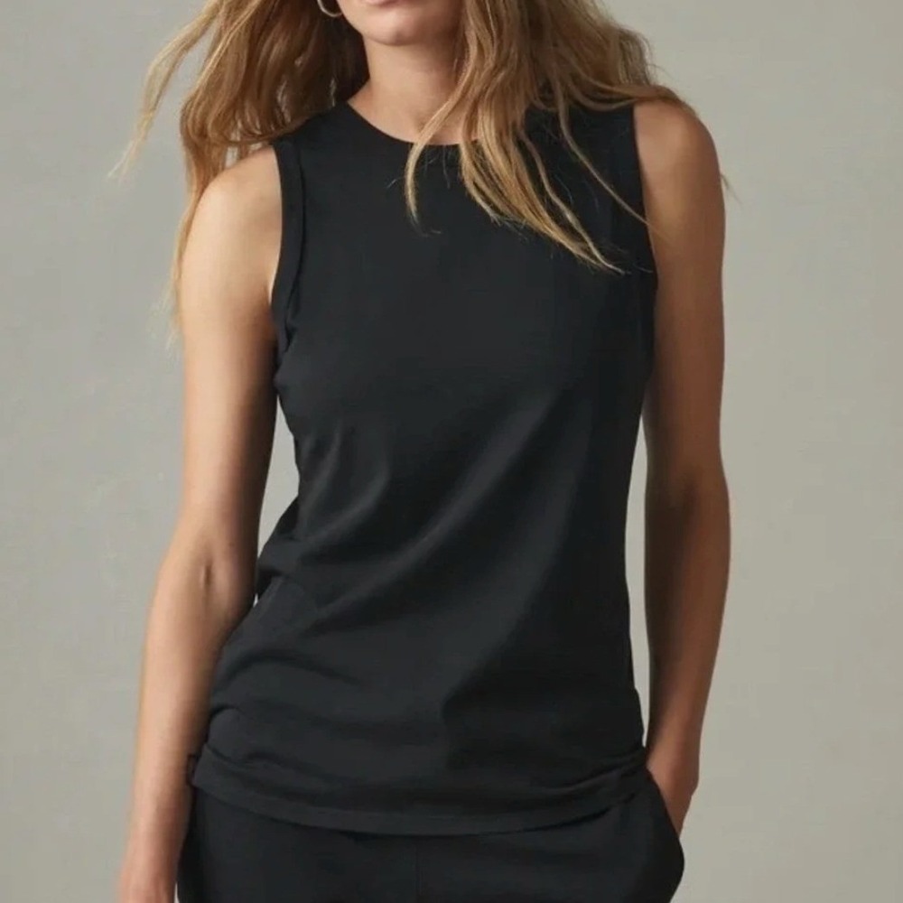 American Giant Black Crew Neck Sleeveless Supima Cotton Tank Top SZ XL Basic